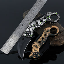Load image into Gallery viewer, CAMO  outdoor game hunting folding training karambit cargo knife - www.ChallengeCoinCreations.com