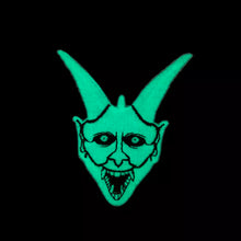 Load image into Gallery viewer, Evil Glow in the Dark Horned Devil Embroidered Hook and Loop Tactical Morale Patch FREE USA SHIPPING SHIPS FROM USA V01040 PAT-292