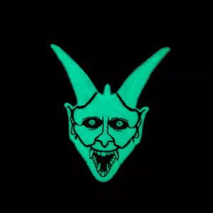 Evil Glow in the Dark Horned Devil Embroidered Hook and Loop Tactical Morale Patch FREE USA SHIPPING SHIPS FROM USA V01040 PAT-292