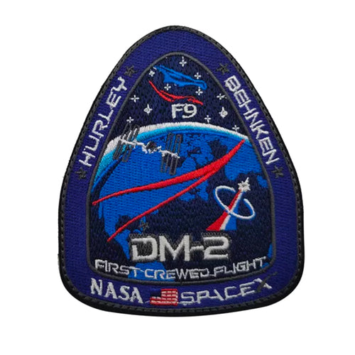 SpaceX Nasa DM-2 First Crewed Flight Mission Patch  F9 FREE USA SHIPPING PAT-211