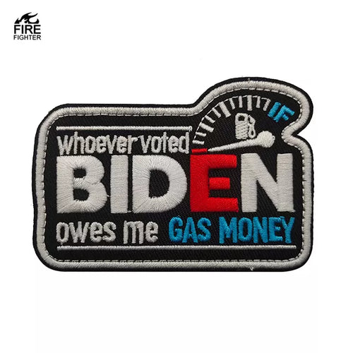 FJB #FJB  BIDEN GAS MONEY Morale Hook and Loop FREE USA SHIPPING PAT-41 (E)