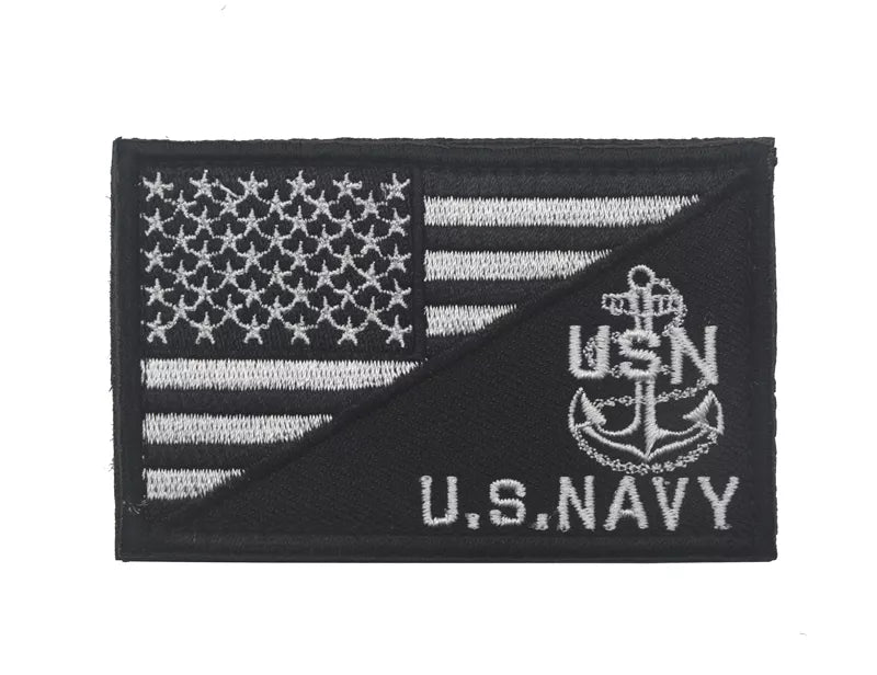 USN United States Navy USA FLAG Tactical Patch Army Marines Morale Hook and Loop FREE USA SHIPPING  SHIPS FROM USA PAT-170