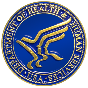 HHS Pin and deluxe spring loaded clasp Department of Health & Human Services CL-LL - www.ChallengeCoinCreations.com