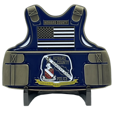 Load image into Gallery viewer, Howard County Maryland Police Department Police Officer Body Armor Challenge Coin BL8-007 - www.ChallengeCoinCreations.com