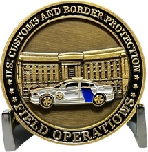Load image into Gallery viewer, CBP HQ Headquarters CBP Officer Field Ops Agriculture Specialist cbpo Ronald Reagan Building Challenge Coin thin blue line EL7-007 - www.ChallengeCoinCreations.com