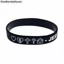 Load image into Gallery viewer, Strength Silicon Bracelet Christian Christ Jesus Heals All Wounds SBLT-020