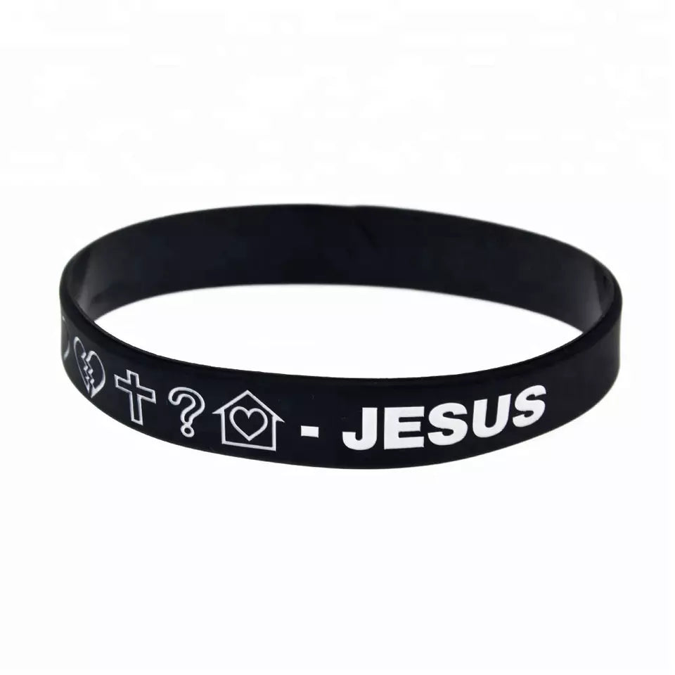Strength Silicon Bracelet Christian Christ Jesus Heals All Wounds SBLT-020