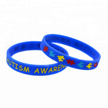 Load image into Gallery viewer, Autism Awareness Silicone Bracelets 6 colors Available Individual or as a Set of 6 - www.ChallengeCoinCreations.com