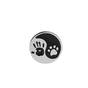 Cat Dog Paw Hand Pawsitive Yin Yang Rescue Enamel Pin FREE USA Shipping P-159C
