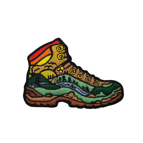 Boot Outdoors Hiking Outdoors Embroidered Hook and Loop Tactical Morale Patch FREE USA SHIPPING SHIPS FREE FROM USA PAT-663