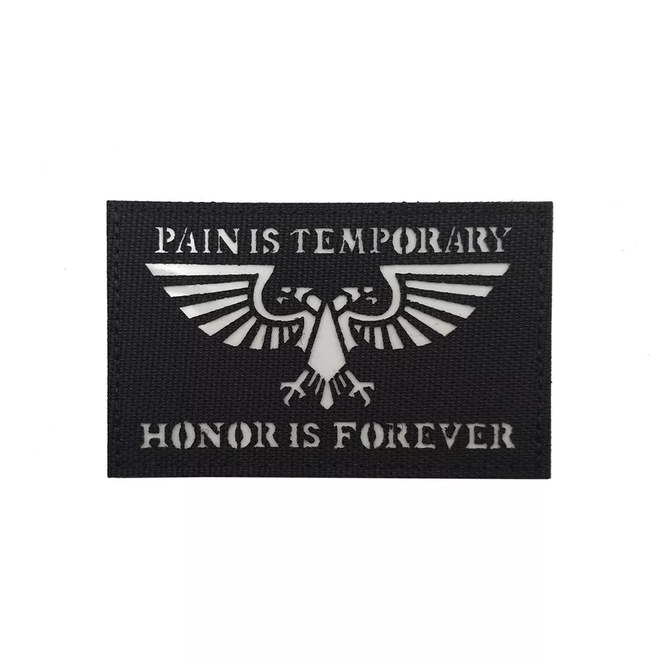 Glow In Dark Pain Is Temporary Pride Is Forever Ranger Tactical Patch Army Marines Morale Hook and Loop FREE USA SHIPPING  SHIPS FROM USA PAT-139