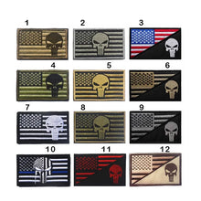 Load image into Gallery viewer, USA FLAG Skull Punisher Tactical Patch Army Marines Morale Hook and Loop FREE USA SHIPPING  SHIPS FROM USA PAT-568 (E)
