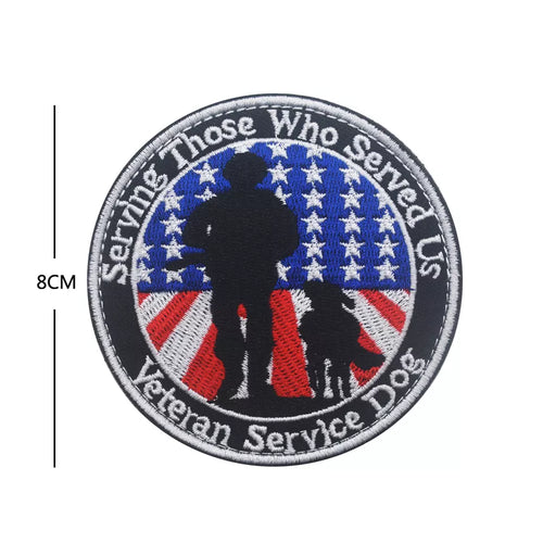 Veteran Service Dogs Tactical Patch Army Marines Morale Hook and Loop FREE USA SHIPPING  SHIPS FROM USA PAT-142