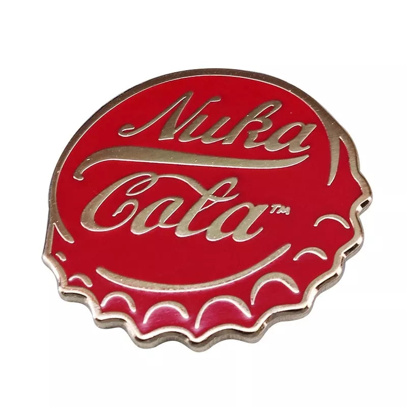 Nuka Cola Fallout Bottle Cap Parody Enamel Pin FREE USA SHIPPING SHIPS FROM US P-167BA