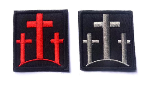 Christian 3 Crosses Tactical Patch Army Marines Morale Hook and Loop FREE USA SHIPPING  SHIPS FROM USA PAT-183/184