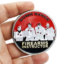 Load image into Gallery viewer, Firearms Instructor Down Range Police Military Target Challenge Coin DL3-07 - www.ChallengeCoinCreations.com