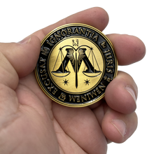Load image into Gallery viewer, Department of Magical Law Enforcement DMLE Challenge Coin inspired by Harry Potter EL8-021 - www.ChallengeCoinCreations.com