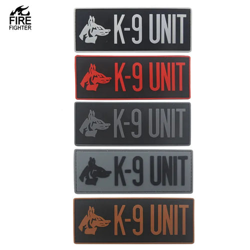 K9 Canine Unit Working Dog PVC Hook and Loop Morale  Patch Army Navy USMC Air Force LEO FREE USA SHIPPING SHIPS FROM USA PAT-346/A/B/C/D