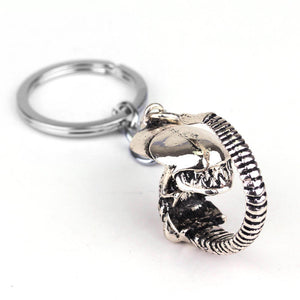 Large Alien Inspired Predator Head Mask Keychain Key Rings Metal AVP Halloween Gift - www.ChallengeCoinCreations.com