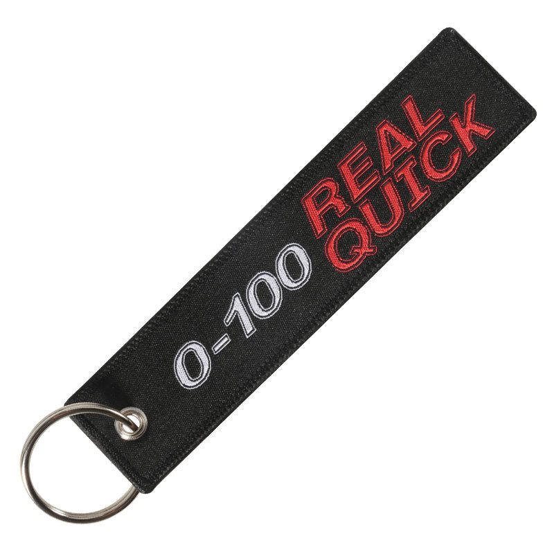 0-100 Real Quick Keychain Luggage Tag Motorcycle Bike Week Harley Kawasaki Suzuki Honda Yamaha Sturgis LKC-41 - www.ChallengeCoinCreations.com