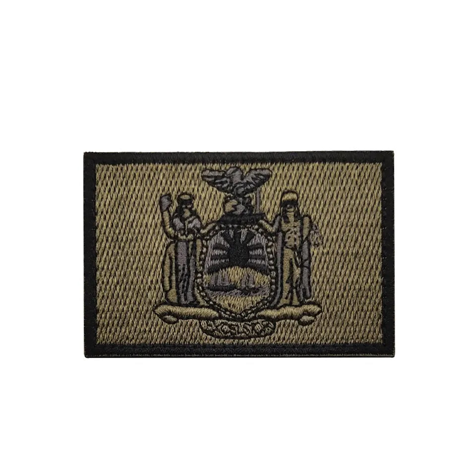 New York State Flag Embroidered Hook and Loop Tactical Morale Patch FREE USA SHIPPING SHIPS FROM USA  PAT-582 583 584 585