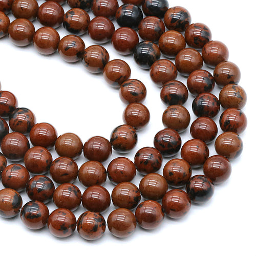 Mahagony Obsidian 8MM Beads Natural 15