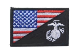 USMC USA FLAG Tactical Patch Army Marines Morale Hook and Loop FREE USA SHIPPING  SHIPS FROM USA PAT-164