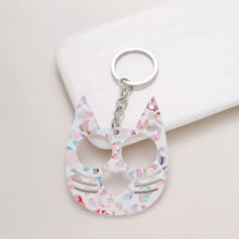 Load image into Gallery viewer, Metal Pretty Kitty Cat  Keychain Touch Free Door Opener (No Bottle Opener)