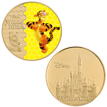 Load image into Gallery viewer, Disneyland 100 Acre Woods Winnie Tiger Eeyore Piglet 5 Coin Challenge Coin Set FREE USA SHIPPING ZH-010
