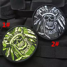 Load image into Gallery viewer, Large Indian Skull Hook and Loop Morale Patch Army Navy USMC Air Force LEO FREE USA SHIPPING SHIPS FROM USA PAT-348/A