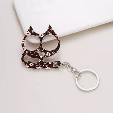 Load image into Gallery viewer, Metal Pretty Kitty Cat  Keychain Touch Free Door Opener (No Bottle Opener)