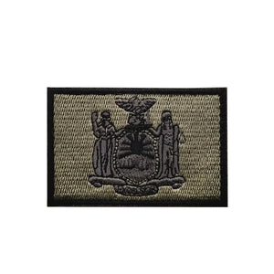 New York State Flag Embroidered Hook and Loop Tactical Morale Patch FREE USA SHIPPING SHIPS FROM USA  PAT-582 583 584 585