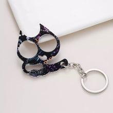 Load image into Gallery viewer, Metal Pretty Kitty Cat  Keychain Touch Free Door Opener (No Bottle Opener)