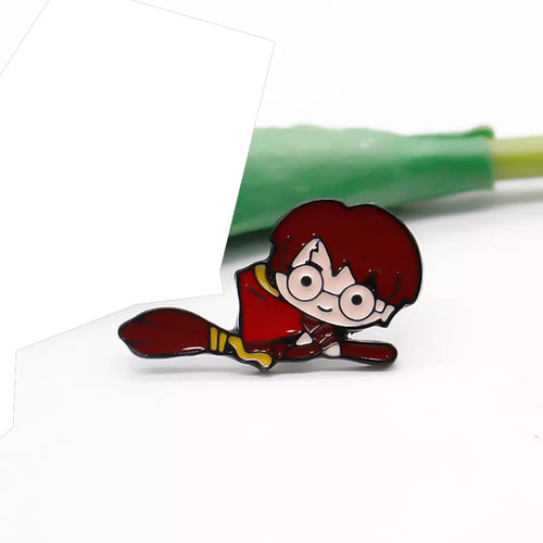 Harry Baby Broom Quidditch Horcruxes Potter Enamel Pin Free USA Shipping P-163B