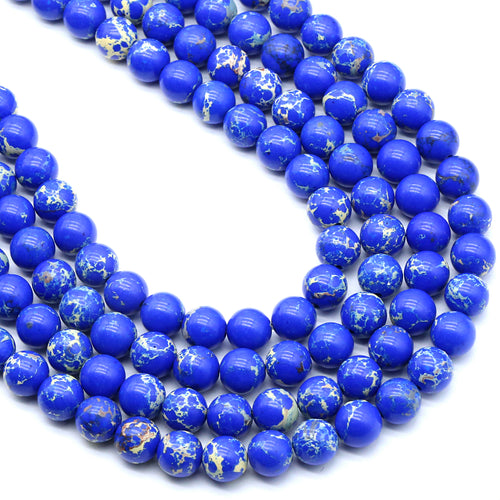 Lapis Blue Emperor Stone 8MM Beads Natural 15
