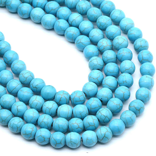 Sky Blue Turquoise 8MM Beads Natural 15