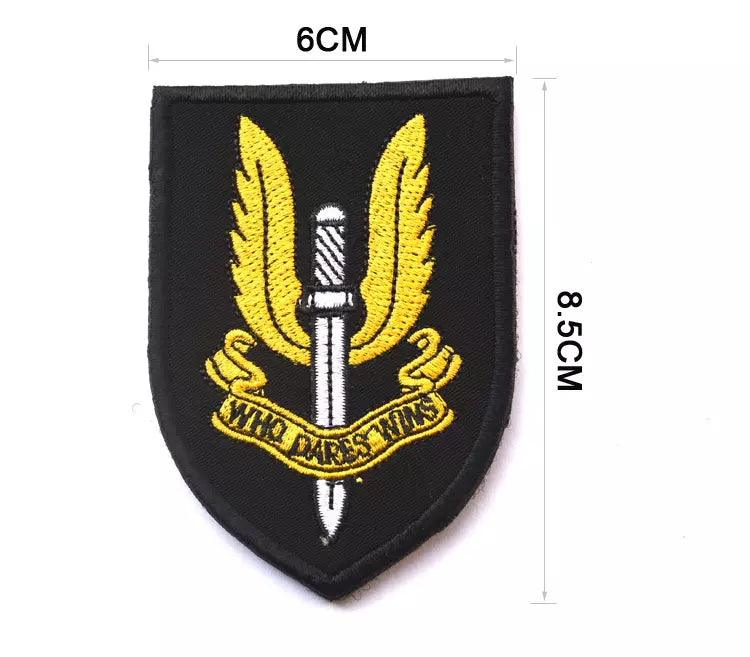 British Special Air Service SAS Black Version Tactical Morale Patch FREE USA SHIPPING SHIPS FROM USA V00036  PAT-274