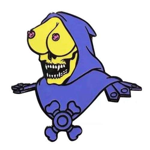 Parody Skeletor Boobs Mashup Mashup Enamel Pin FREE USA SHIPPING SHIPS FROM USA ZQ-230B