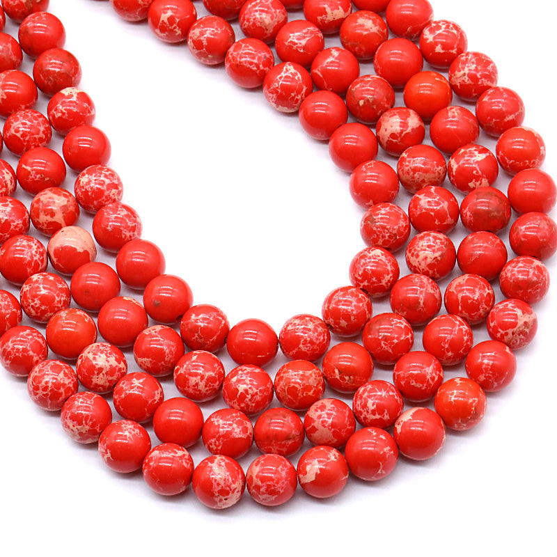 Red Emperor Stone 8MM Beads Natural 15