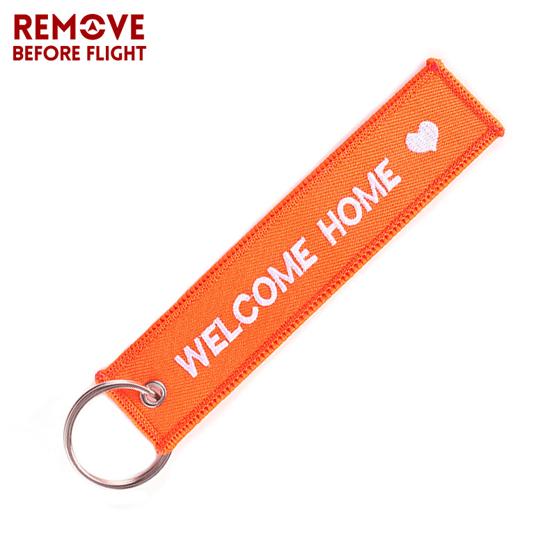Welcome Home Orange Motorcycle Keychain Luggage Tag Motorcycle Bike Week Harley Kawasaki Suzuki Honda Yamaha Sturgis LKC-72 - www.ChallengeCoinCreations.com