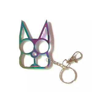 Metal Pretty Kitty Cat  Keychain Touch Free Door Opener (No Bottle Opener) KAT