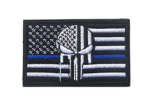 Load image into Gallery viewer, USA FLAG Skull Punisher Tactical Patch Army Marines Morale Hook and Loop FREE USA SHIPPING  SHIPS FROM USA PAT-568 (E)