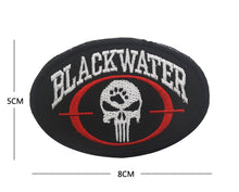 Load image into Gallery viewer, Blackwater Hook and Loop Morale Patch Skull - www.ChallengeCoinCreations.com