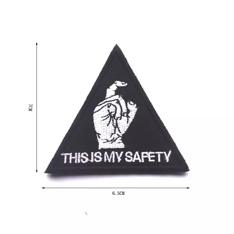 Funny Trigger Finger This IS My Safety Embroidered Hook and Loop Tactical Morale Patch FREE USA SHIPPING SHIPS FROM USA PAT-302