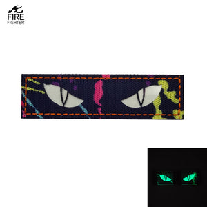 Glow in the Dark Cats Eyes Firefighter Ranger Patches Army Marines Morale Hook and Loop PAT-120/121/122 (E)