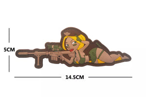 Pin Up Sexy Soldier PVC Ranger Tactical Patch Army Marines Morale Hook and Loop FREE USA SHIPPING  SHIPS FROM USA PAT-151/152/153 (E)