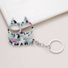 Load image into Gallery viewer, Metal Pretty Kitty Cat  Keychain Touch Free Door Opener (No Bottle Opener)