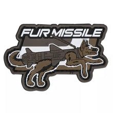 Load image into Gallery viewer, K9 Canine Fur Missile Dogs Of War PVC Hook and Loop Morale  Patch Army Navy USMC Air Force LEO FREE USA SHIPPING SHIPS FROM USA P-00153-1/2 PAT-343/A (E)