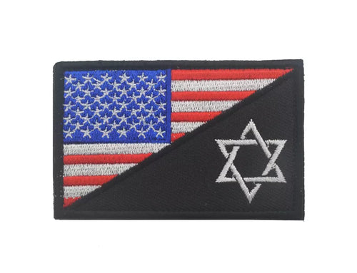 Israel Star of David Jewish USA FLAG Tactical Patch Army Marines Morale Hook and Loop FREE USA SHIPPING  SHIPS FROM USA PAT-168