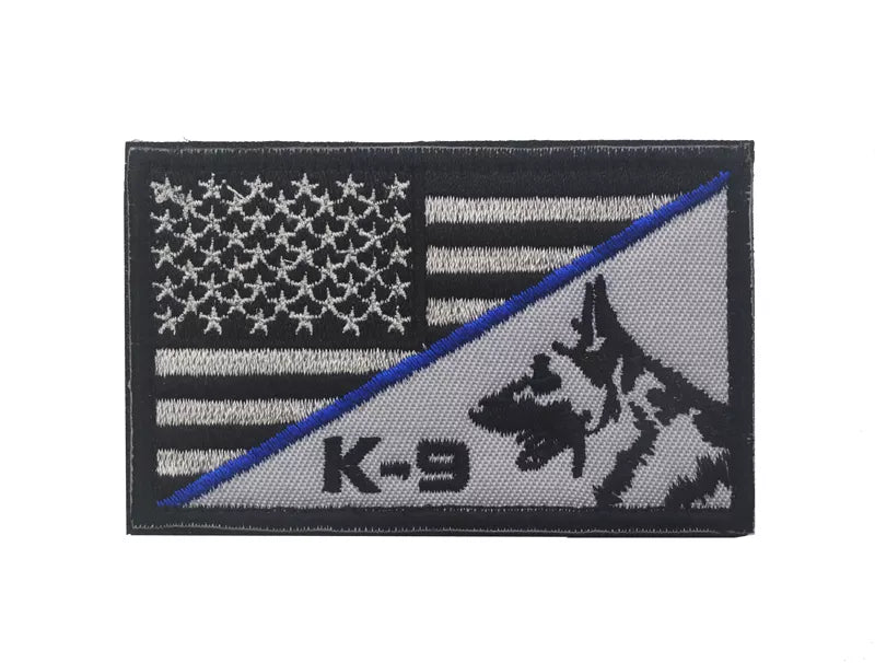K9 Canine Handler K-9 USA FLAG Tactical Patch Army Marines Morale Hook and Loop FREE USA SHIPPING  SHIPS FROM USA V00018-18 PAT-174